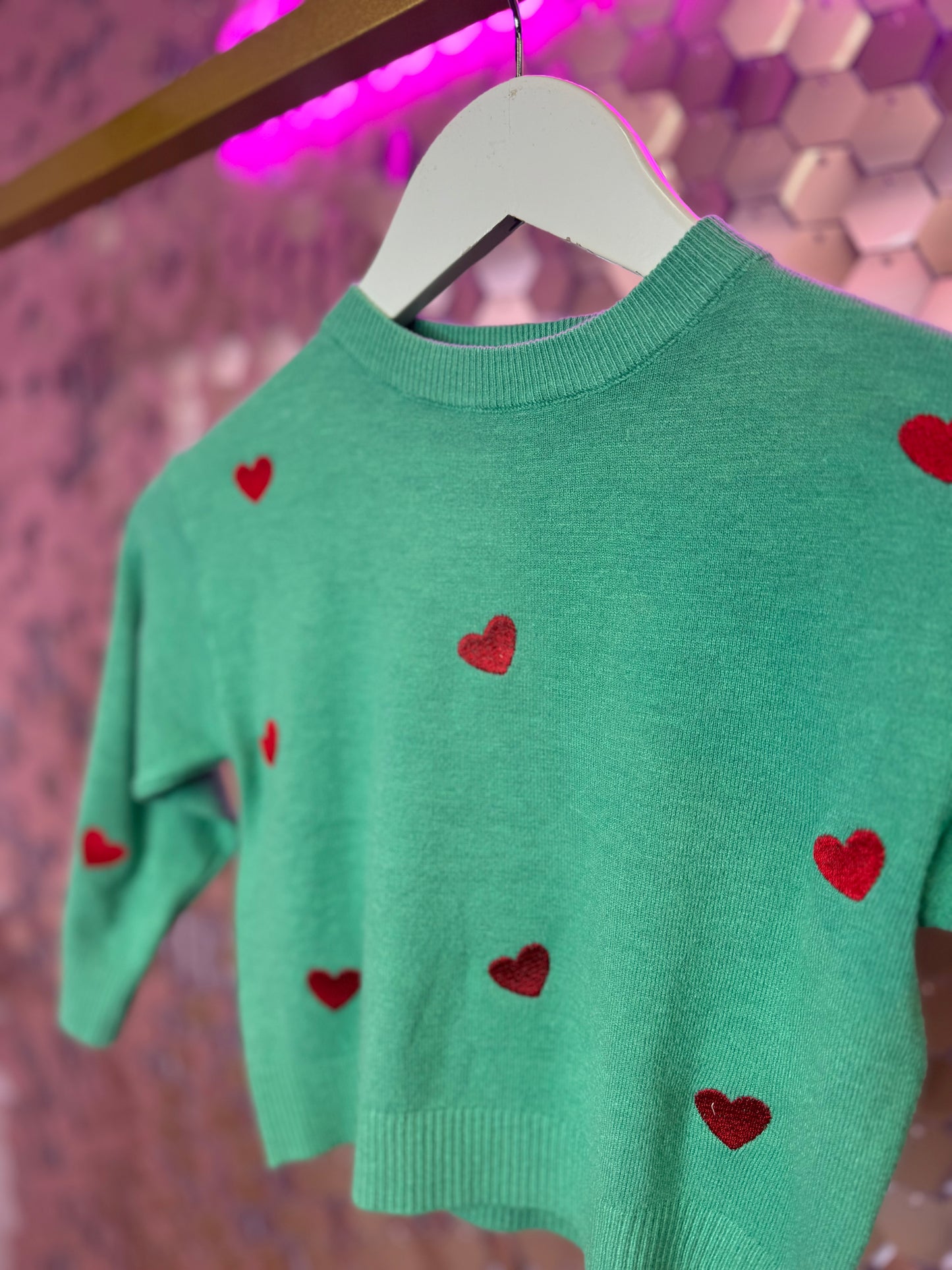 Knitted Heart Sweater