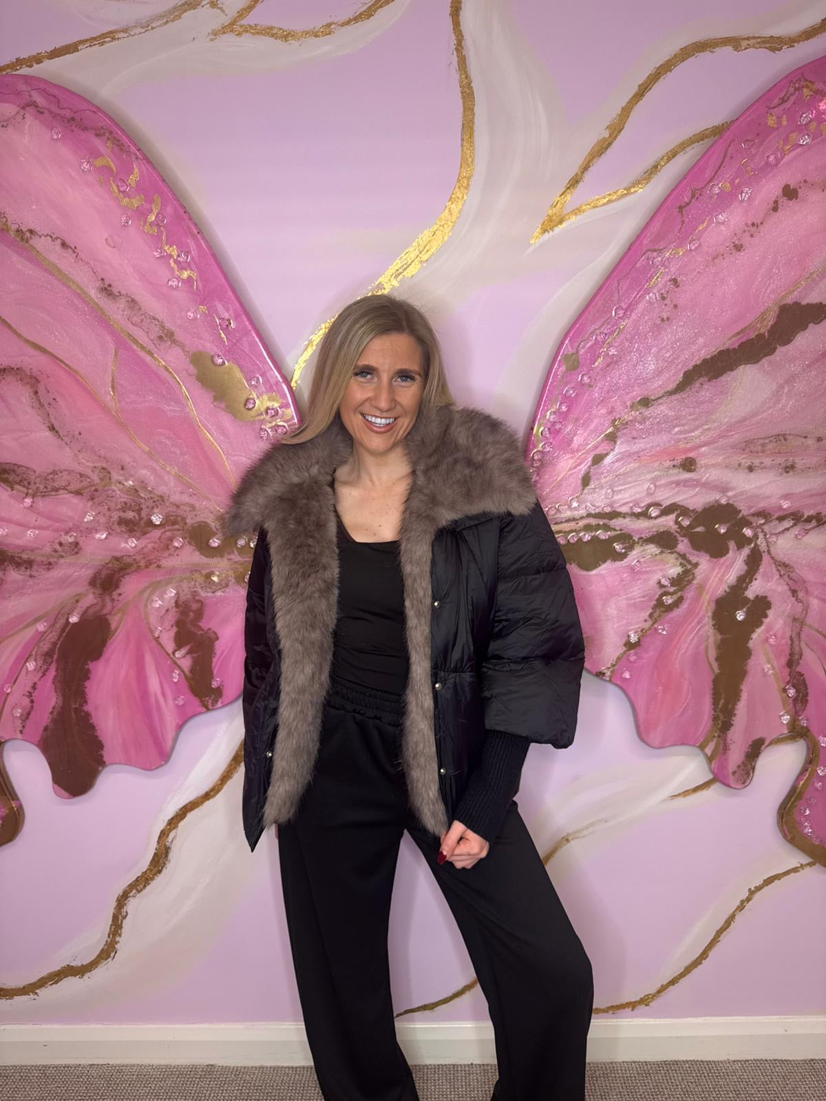 Faux Fur Puffer Coat