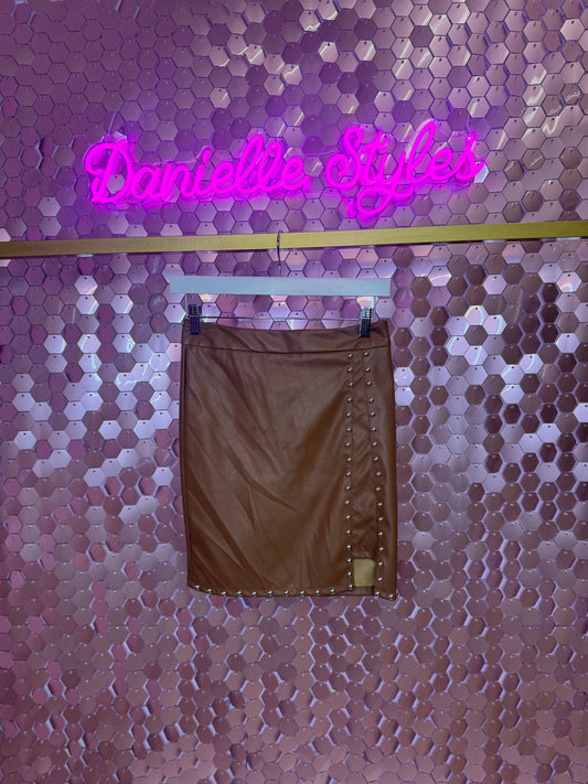Leather Studded Skirt