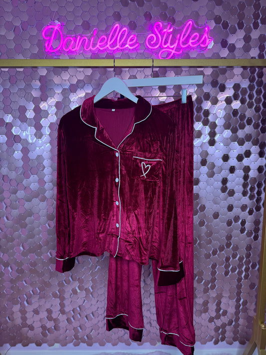 Red Velour PJ’s