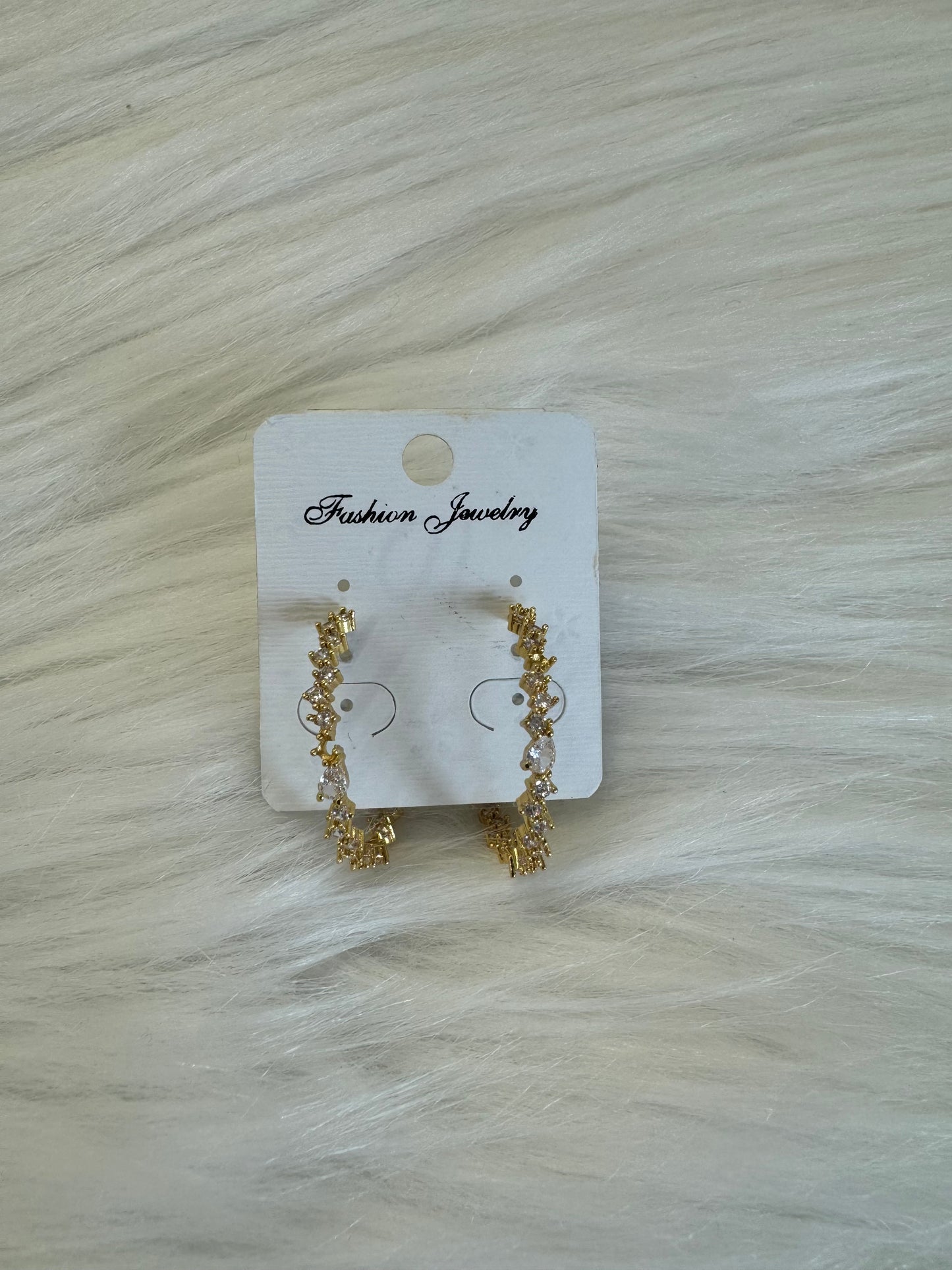 Diamanté Hoop Earrings