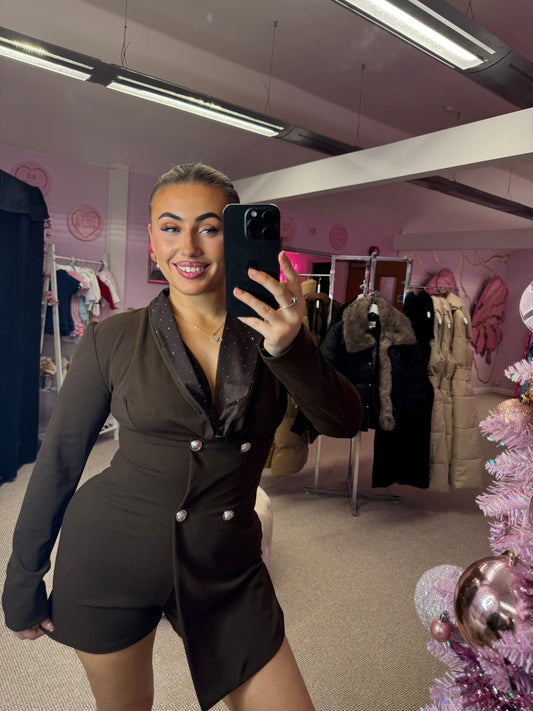 Sequin Blazer Playsuit